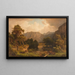 Lago di montagna con aironi - Heinrich Funk — quadro incorniciato alla parete