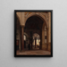 L'interno della chiesa di Santa Maria Sopra Minerva a Roma - Heinrich Hansen — quadro incorniciato alla parete