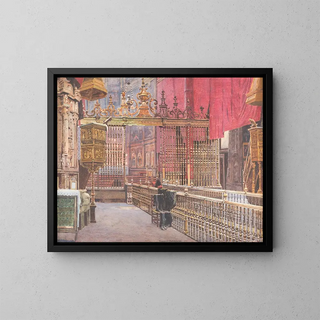 Interno della cattedrale di Vile Spagna - Heinrich Hermanns — quadro incorniciato alla parete