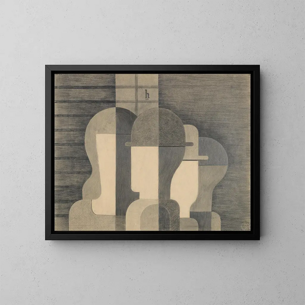 Gruppo - Heinrich Hoerle — quadro incorniciato alla parete