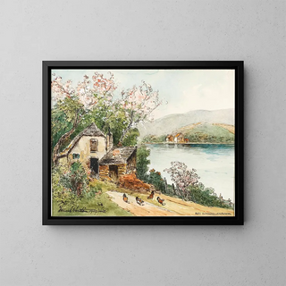 Primavera nella valle della Wachau - Heinrich Josef Wertheim — quadro incorniciato alla parete