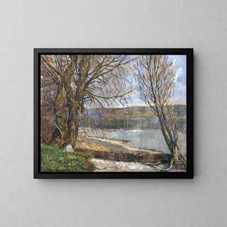sulle rive di Reichenau - Heinrich Lotter — quadro incorniciato alla parete