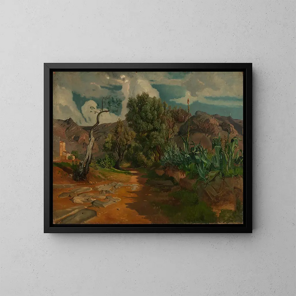 Paesaggio vicino a Palermo - Heinrich Ludwig — quadro incorniciato alla parete