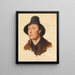 contadino alpino con cappello di feltro - Heinrich Marr — quadro incorniciato alla parete