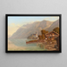 Vista sul lago e sul villaggio di Brienz - Heinrich Meichelt — quadro incorniciato alla parete
