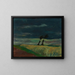 Paesaggio tempestoso - Heinrich Nauen — quadro incorniciato alla parete