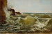 Onde che si infrangono sulla costa vicino a Sorrento - Heinrich Reinhold — vista dell’opera