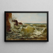 Onde che si infrangono sulla costa vicino a Sorrento - Heinrich Reinhold — quadro incorniciato alla parete