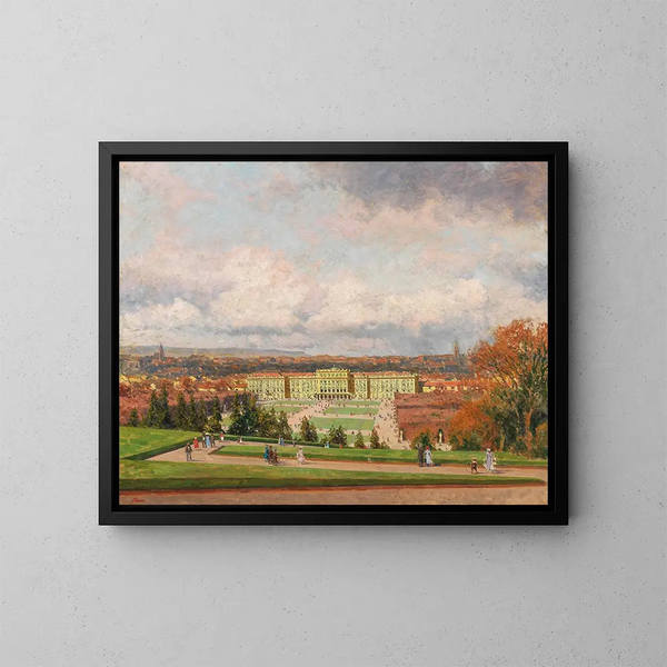 Una vista del palazzo di Schönbrunn - Heinrich Tomec — quadro incorniciato alla parete