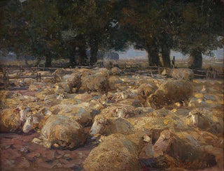 Parco delle pecore di Heidemoor - Heinrich von Zügel — vista dell’opera