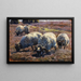Moutons paissant dans la lande ensoleillée - Heinrich von Zügel — quadro incorniciato alla parete