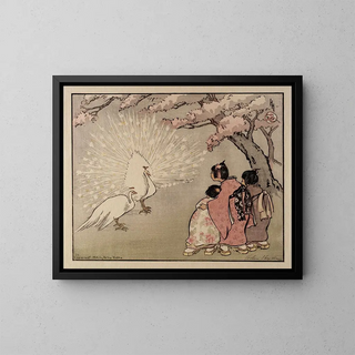 Il Pavone bianco - Helen Hyde — quadro incorniciato alla parete