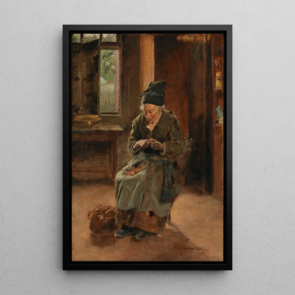Un intérieur de cottage breton - Helen Mabel Trevor — quadro incorniciato alla parete