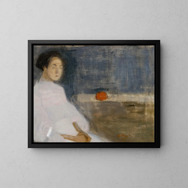 Fille à l'orange, la fille du boulanger - Helene Schjerfbeck — quadro incorniciato alla parete