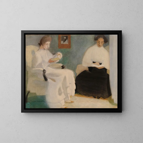 Filles lisant - Helene Schjerfbeck — quadro incorniciato alla parete