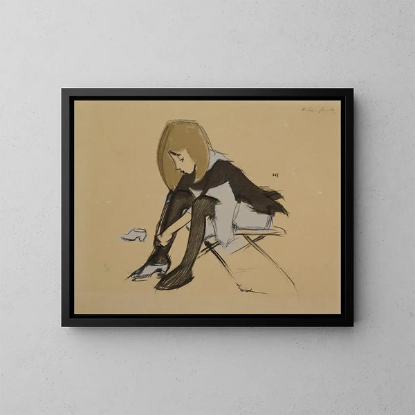 Scarpe in seta - Helene Schjerfbeck — quadro incorniciato alla parete