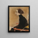 La couturière ritratto a figura intera La donna al lavoro - Helene Schjerfbeck — quadro incorniciato alla parete