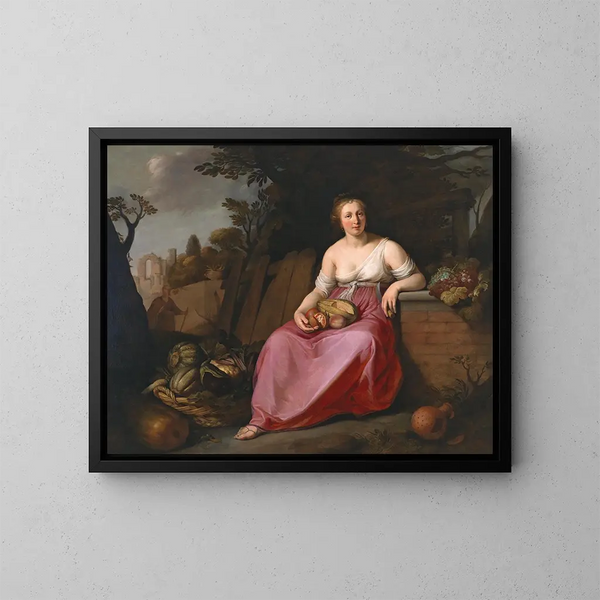 Vertumne e Pomone - Hendrick Bloemaert — quadro incorniciato alla parete