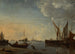 Navi in bonaccia al tramonto - Hendrick Jacobsz Dubbels — vista dell’opera