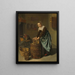 Donna che pulisce un contenitore - Hendrick ten Oever — quadro incorniciato alla parete