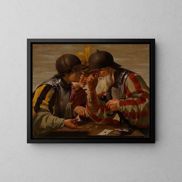 I giocatori - Hendrick Ter Brugghen — quadro incorniciato alla parete