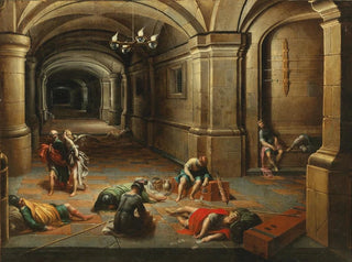 Hendrick van Steenwijck the Younger - A prison interior with the Liberation of Saint Peter.webp