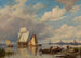 Un port tranquille - Hendrik Barend Koekkoek — vista dell’opera