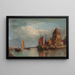 Scène di canale con barche - Hendrik Barend Koekkoek — quadro incorniciato alla parete