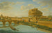 Roma, vista del Tevere con il Castel Sant'Angelo e il Ponte Sant'Angelo, la basilica di San Pietro in lontananza - Hendrik Frans van Lint — vista dell’opera