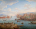 Vista di un porto mediterraneo - Hendrik Frans van Lint — vista dell’opera