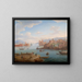 Vista di un porto mediterraneo - Hendrik Frans van Lint — quadro incorniciato alla parete