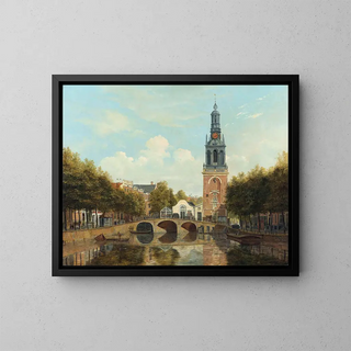 Hendrik Gerrit ten Cate - The Torensluis and the Jan Roodenpoortstoren in Amsterdam.webp