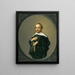 Ritratto di un uomo barbuto con un cappotto nero con colletto bianco grande che tiene un paio di guanti - Hendrik Gerritsz. Pot — quadro incorniciato alla parete