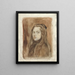 Ritratto di una ragazza dai capelli lunghi - Hendrik Johannes Haverman — quadro incorniciato alla parete