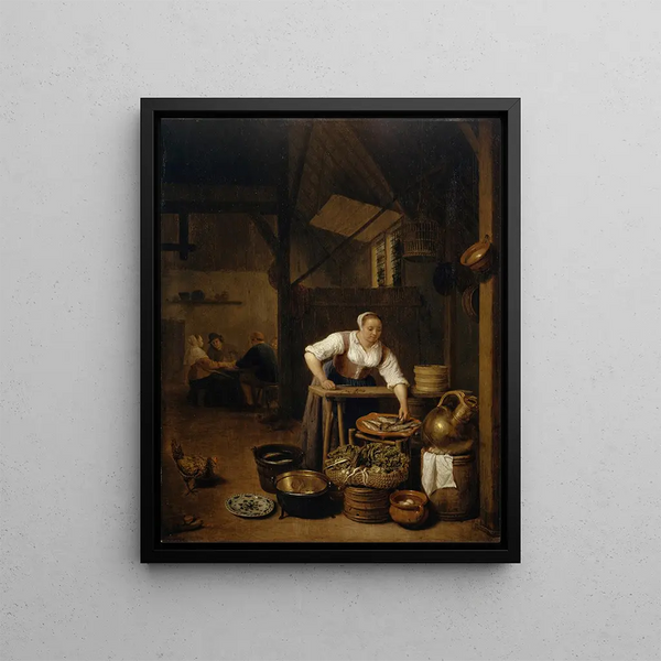 Hendrik Martensz Sorgh - Maid Preparing Fish.webp