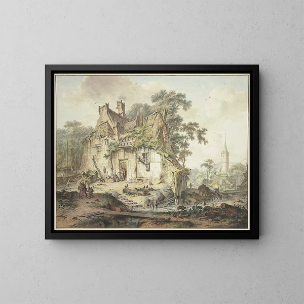 Chiusa sul bordo di un ruscello - Hendrik Meyer — quadro incorniciato alla parete