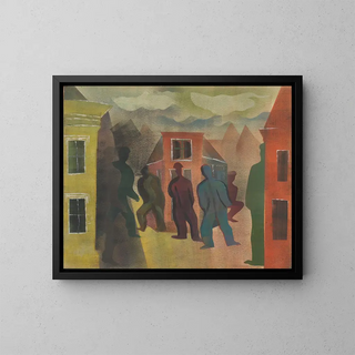 Hendrik Nicolaas Werkman - Straatbeeld met figuren.webp