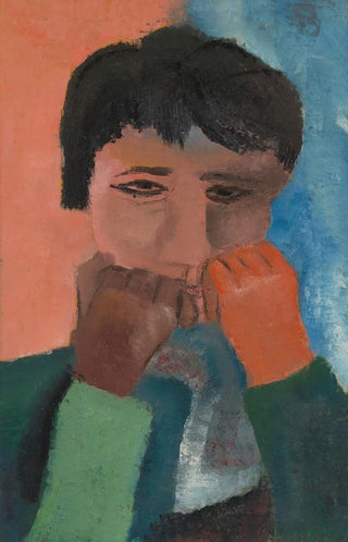 Hendrik Nicolaas Werkman - Vrouw steunend op twee vuisten.webp