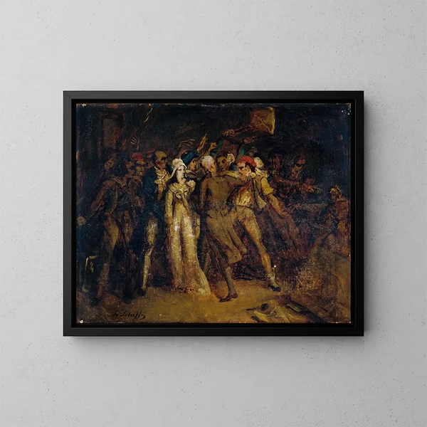 Arrestation de Charlotte Corday - Hendrik Scheffer — quadro incorniciato alla parete