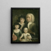 Autoritratto con sua moglie Sanneke van Bommel e i loro due figli - Hendrik Spilman — quadro incorniciato alla parete