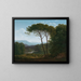 Paesaggio in corsivo con pini - Hendrik Voogd — quadro incorniciato alla parete