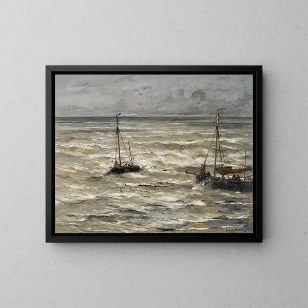 In mare - Hendrik Willem Mesdag — quadro incorniciato alla parete