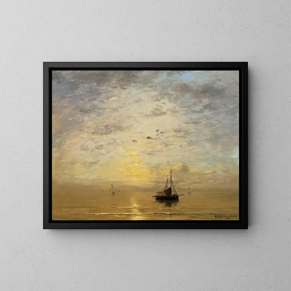 Marine - Hendrik Willem Mesdag — quadro incorniciato alla parete