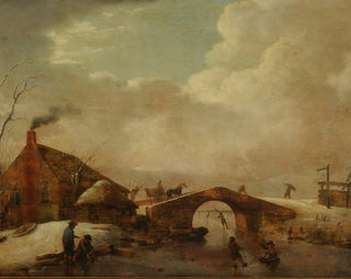 Paesaggio invernale - Hendrik Willem Schweickhardt — vista dell’opera