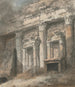 Facciata di un tempio romano in rovina con colonne e porta - Heneage Finch, 4° conte di Aylesford — vista dell’opera