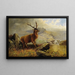 Cervo al ruscello di montagna - Henry Morris — quadro incorniciato alla parete