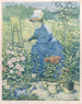 Jeanne Gonzalès che dipinge nel giardino - Henri-Charles Guérard — vista dell’opera