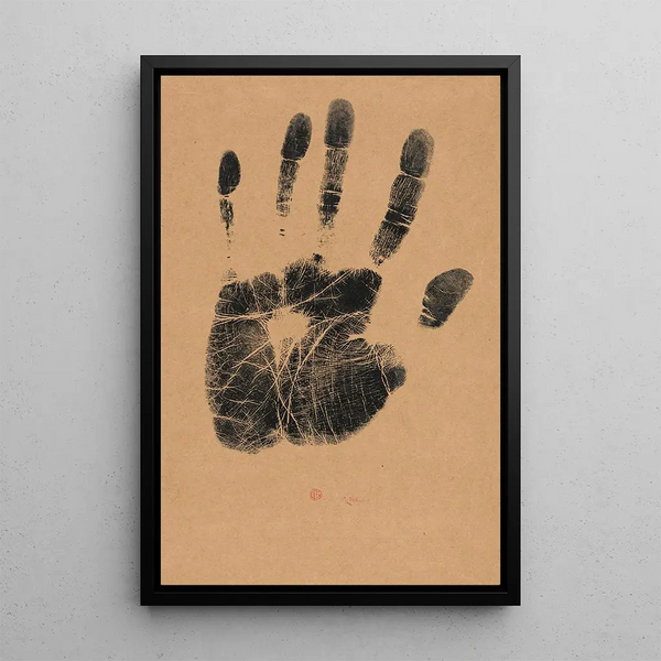 La mano sinistra dell'artista - Henri-Charles Guérard — quadro incorniciato alla parete