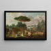 Paesaggio romano con personaggi - Henri-Désiré Van Blarenberghe — quadro incorniciato alla parete