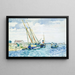 Scène marine, barche vicino a Venezia - Henri-Edmond Cross — quadro incorniciato alla parete